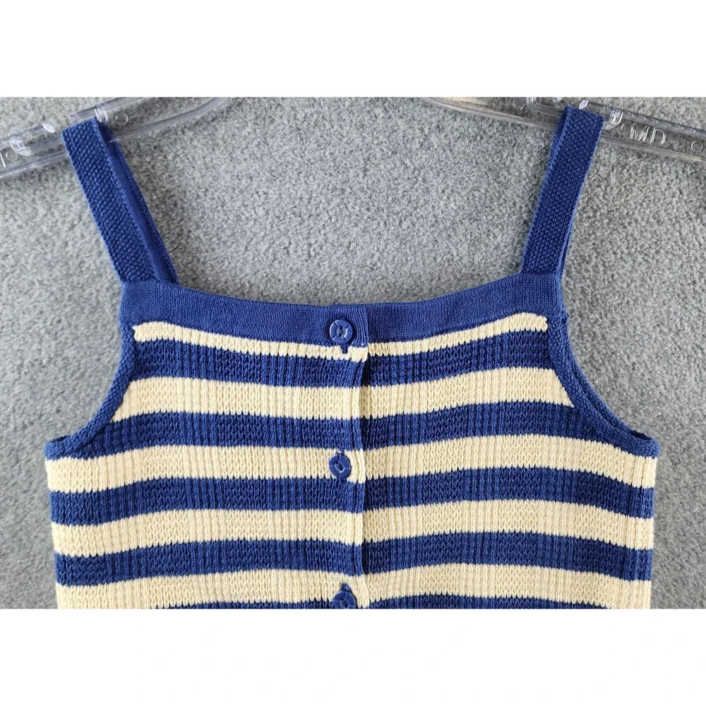 Polo Ralph Lauren Sleeveless Striped Sweater Top&Shorts Set Girls 6X Blue/Cream